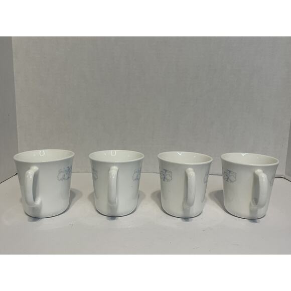 Corelle Corning Ware Coffee Cups Mugs Sea & Sand or Morning Light Set of 4 Vtg - Picture 2 of 9